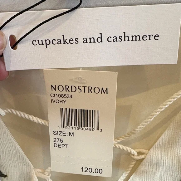 cupcakes & cashmere Cream Dress with Floral Accents - Picture 3 of 6